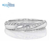 14KT White Gold Ring with Diamonds - Sz. 7
